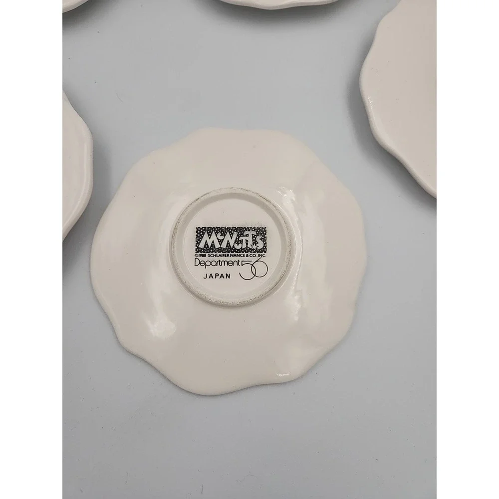 Rare Vtg McNutt's 1988 Schlaffer Nance & Co Dept‎ 56  EGG PLATES SAUCER 9 Pieces